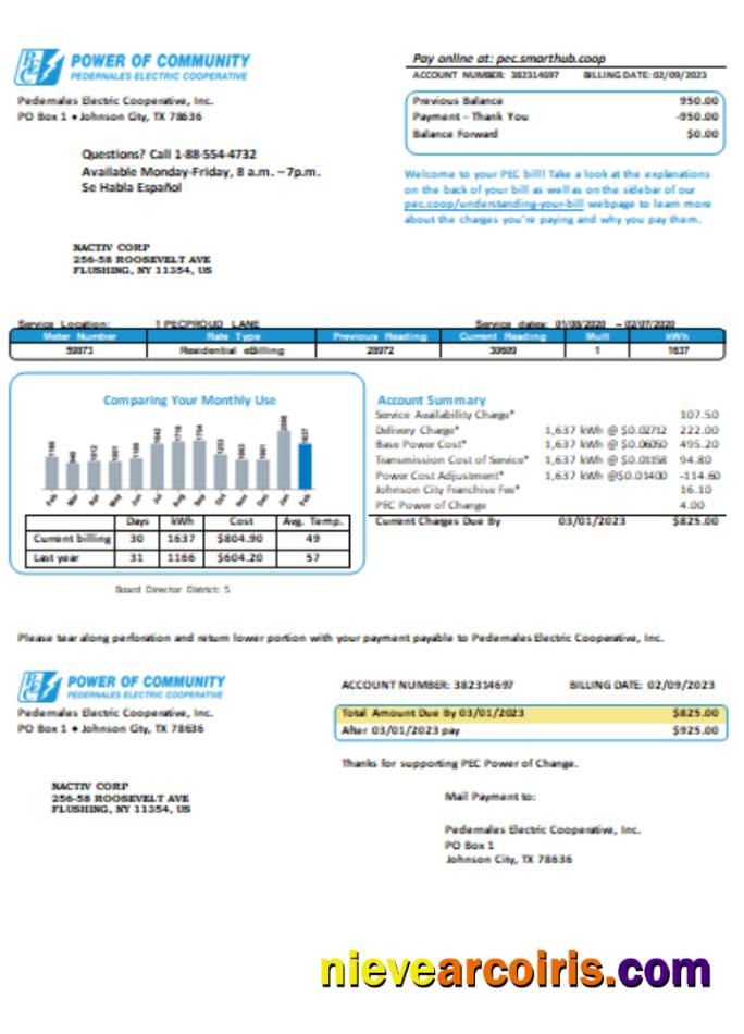 Texas Power of Community electricity utility business bill